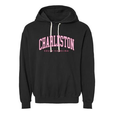 Retro Charleston South Carolina Preppy Throwback Girl Garment-Dyed Fleece Hoodie