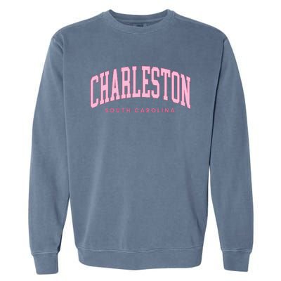 Retro Charleston South Carolina Preppy Throwback Girl Garment-Dyed Sweatshirt