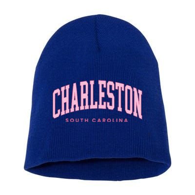 Retro Charleston South Carolina Preppy Throwback Girl Short Acrylic Beanie