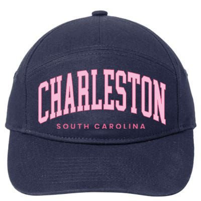 Retro Charleston South Carolina Preppy Throwback Girl 7-Panel Snapback Hat