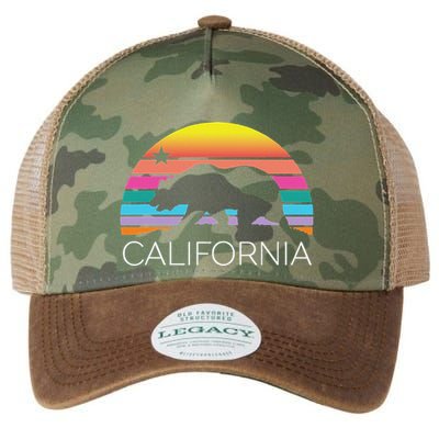 Retro California Surf Vintage Beach Cali 80s Venice Palm Sun Legacy Tie Dye Trucker Hat