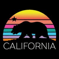 Retro California Surf Vintage Beach Cali 80s Venice Palm Sun Bucket Hat