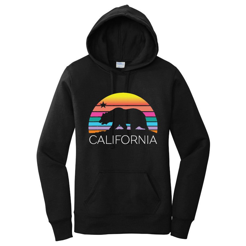 Retro California Surf Vintage Beach Cali 80s Venice Palm Sun Women's Pullover Hoodie