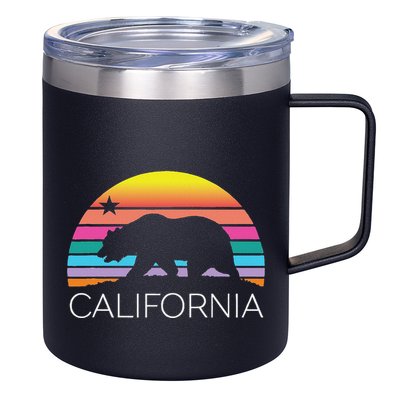 Retro California Surf Vintage Beach Cali 80s Venice Palm Sun 12oz Stainless Steel Coffee Mug