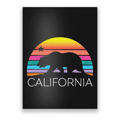 Retro California Surf Vintage Beach Cali 80s Venice Palm Sun Poster