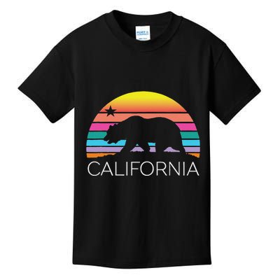 Retro California Surf Vintage Beach Cali 80s Venice Palm Sun Kids T-Shirt