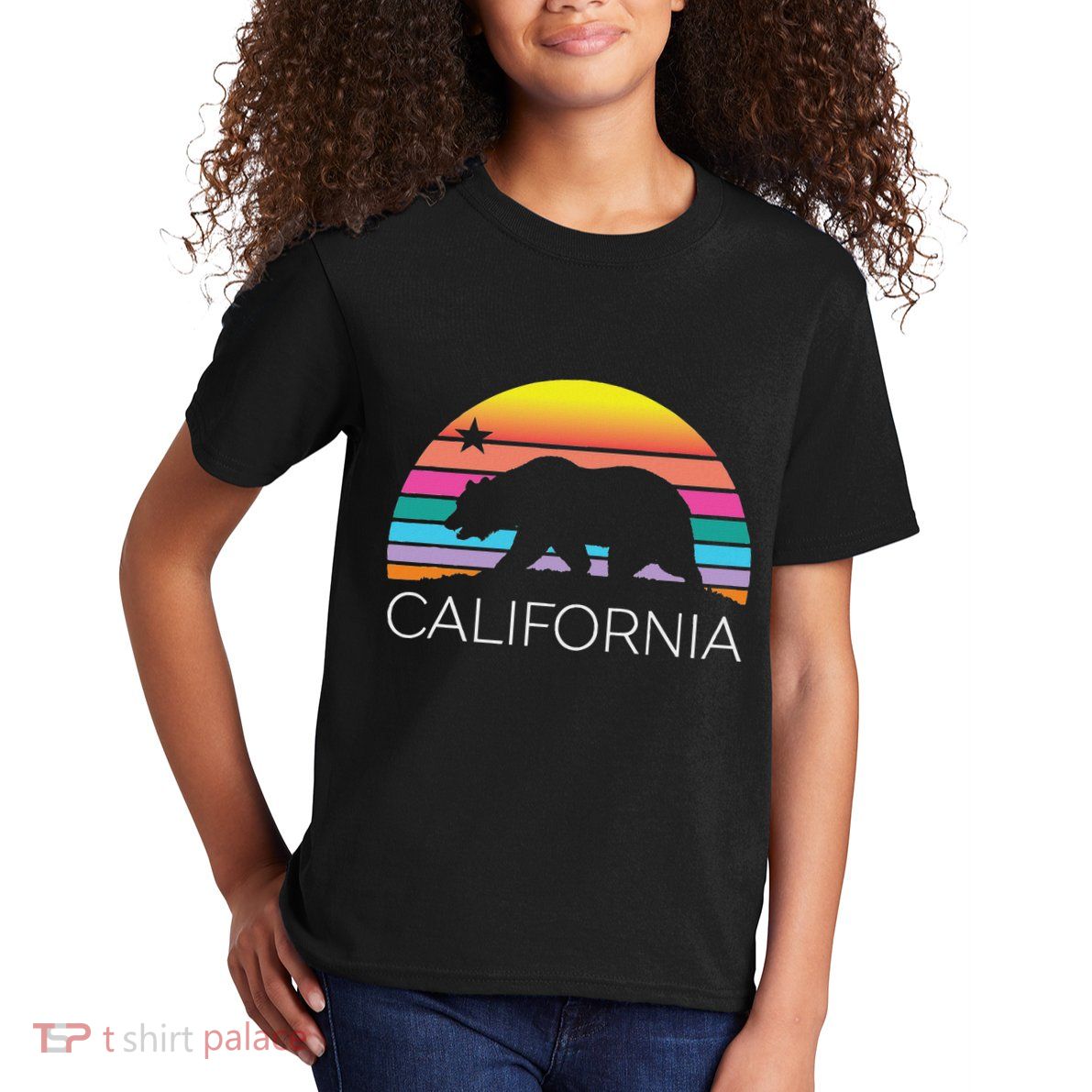 Retro California Surf Vintage Beach Cali 80s Venice Palm Sun Kids T-Shirt