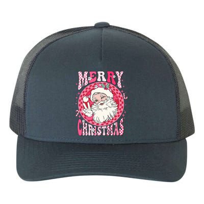 Retro Cheerful Santa Merry Christmas Santa Claus Gift Yupoong Adult 5-Panel Trucker Hat