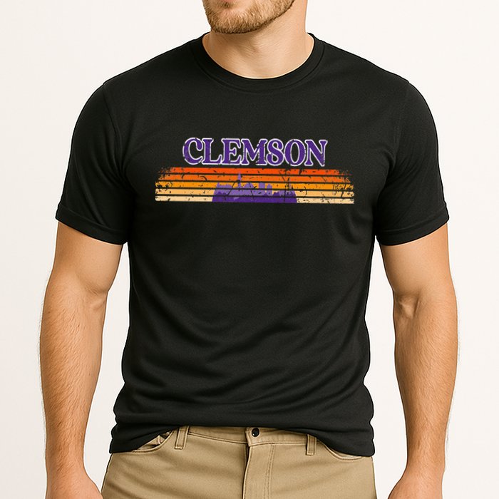 Retro Clemson SC 80s Grunge Vintage Performance Shirt