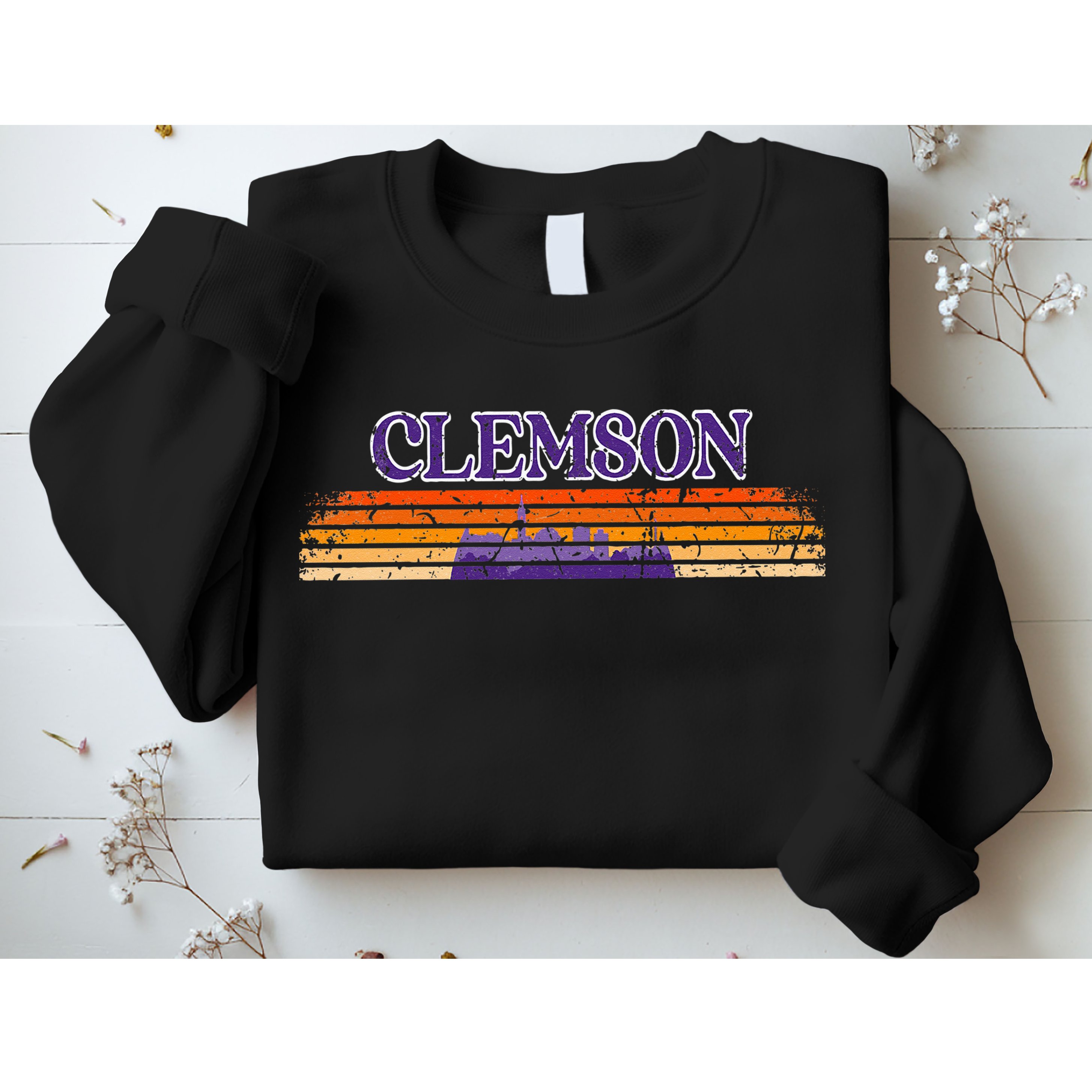Retro Clemson SC 80s Grunge Vintage Sweatshirt