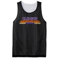 Retro Clemson SC 80s Grunge Vintage Mesh Reversible Basketball Jersey Tank