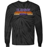 Retro Clemson SC 80s Grunge Vintage Tie-Dye Long Sleeve Shirt