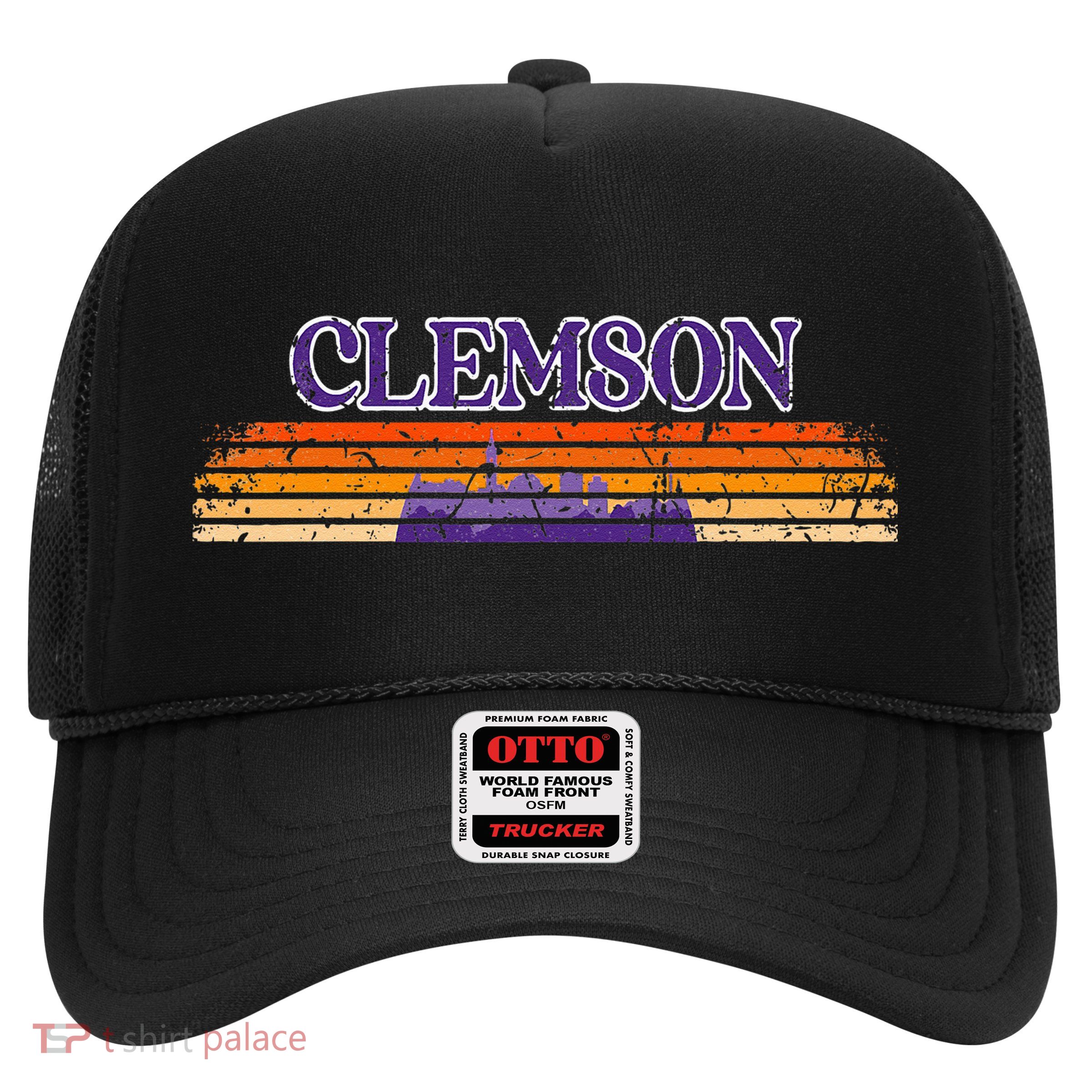 Retro Clemson SC 80s Grunge Vintage Trucker Hat