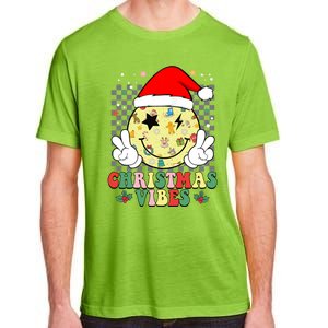 Retro Cute Santa Claus Smile Face Christmas Vibes Xmas Gift Adult ChromaSoft Performance T-Shirt