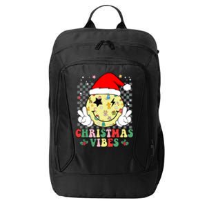 Retro Cute Santa Claus Smile Face Christmas Vibes Xmas Gift City Backpack