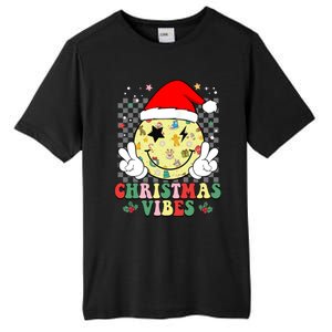 Retro Cute Santa Claus Smile Face Christmas Vibes Xmas Gift Tall Fusion ChromaSoft Performance T-Shirt