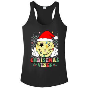 Retro Cute Santa Claus Smile Face Christmas Vibes Xmas Gift Ladies PosiCharge Competitor Racerback Tank