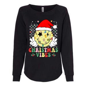 Retro Cute Santa Claus Smile Face Christmas Vibes Xmas Gift Womens California Wash Sweatshirt