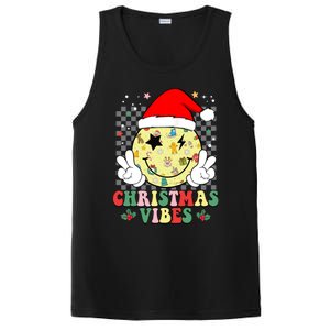 Retro Cute Santa Claus Smile Face Christmas Vibes Xmas Gift PosiCharge Competitor Tank