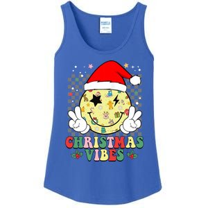 Retro Cute Santa Claus Smile Face Christmas Vibes Xmas Gift Ladies Essential Tank