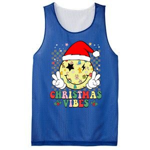 Retro Cute Santa Claus Smile Face Christmas Vibes Xmas Gift Mesh Reversible Basketball Jersey Tank