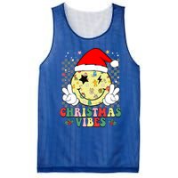 Retro Cute Santa Claus Smile Face Christmas Vibes Xmas Gift Mesh Reversible Basketball Jersey Tank