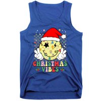 Retro Cute Santa Claus Smile Face Christmas Vibes Xmas Gift Tank Top