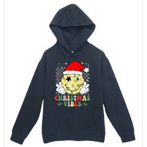 Retro Cute Santa Claus Smile Face Christmas Vibes Xmas Gift Urban Pullover Hoodie