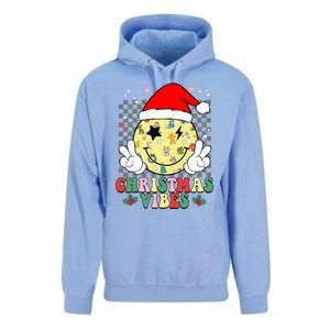 Retro Cute Santa Claus Smile Face Christmas Vibes Xmas Gift Unisex Surf Hoodie