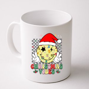 Retro Cute Santa Claus Smile Face Christmas Vibes Xmas Gift Coffee Mug