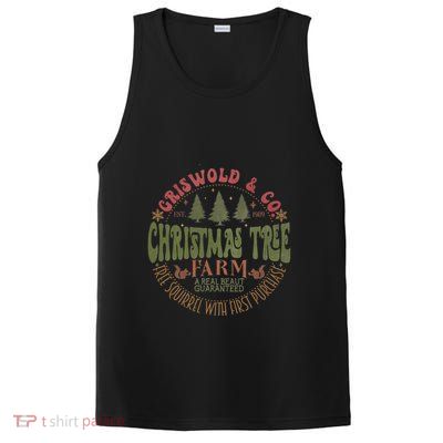 Retro Christmas Tree Farm Funny Holiday Vibes PosiCharge Competitor Tank
