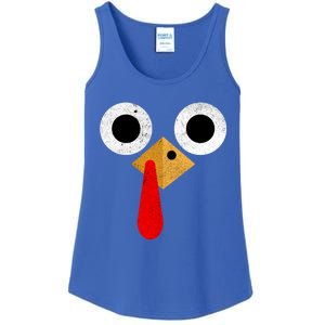 Retro Cute Turkey Face Thanksgiving Costume Gift Ladies Essential Tank