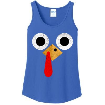 Retro Cute Turkey Face Thanksgiving Costume Gift Ladies Essential Tank