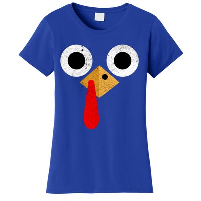 Retro Cute Turkey Face Thanksgiving Costume Gift Women's T-Shirt