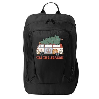 Retro Christmas Tis The Season Truck Christmas Tree Lights City Backpack