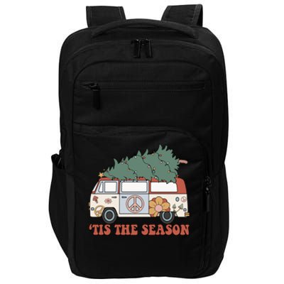 Retro Christmas Tis The Season Truck Christmas Tree Lights Impact Tech Backpack