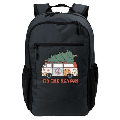 Retro Christmas Tis The Season Truck Christmas Tree Lights Daily Commute Backpack