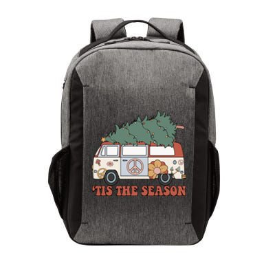 Retro Christmas Tis The Season Truck Christmas Tree Lights Vector Backpack