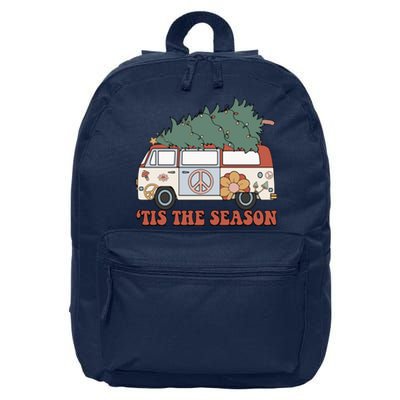 Retro Christmas Tis The Season Truck Christmas Tree Lights 16 in Basic Backpack