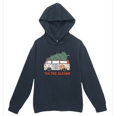 Retro Christmas Tis The Season Truck Christmas Tree Lights Urban Pullover Hoodie