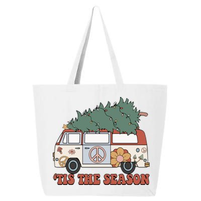 Retro Christmas Tis The Season Truck Christmas Tree Lights 25L Jumbo Tote