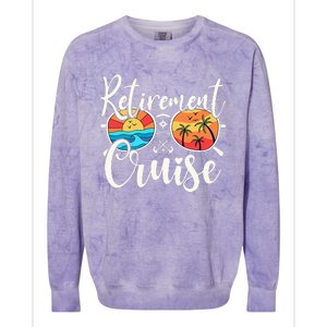 Retired Cruising Trip Vacation Retirement Cruise 2024 Colorblast Crewneck Sweatshirt