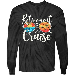 Retired Cruising Trip Vacation Retirement Cruise 2024 Tie-Dye Long Sleeve Shirt