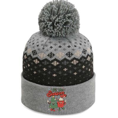 Retro Christmas Tis The Season Christmas Tree Coffee Latte Meaningful Gift The Baniff Cuffed Pom Beanie