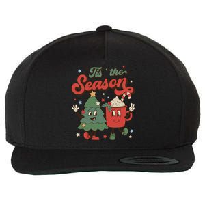 Retro Christmas Tis The Season Christmas Tree Coffee Latte Meaningful Gift Wool Snapback Cap