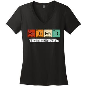 Retired Chemistry Teacher Science Retirement Gifts Chemistry Women's V-Neck T-Shirt