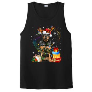 Rottweiler Christmas Tree Light Pajama Dog Xmas Gift PosiCharge Competitor Tank