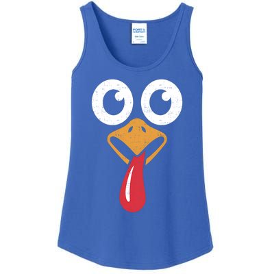 Retro Cute Turkey Face Thanksgiving Costume Cool Gift Ladies Essential Tank