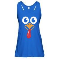 Retro Cute Turkey Face Thanksgiving Costume Cool Gift Ladies Essential Flowy Tank