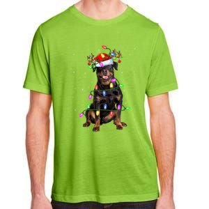 Rottweiler Christmas Tree Light Pajama Dog Xmas Great Gift Adult ChromaSoft Performance T-Shirt